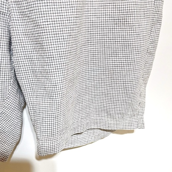 14th & Union Casual Slim Fit Checkered Bermuda Shorts Linen Blend Cotton Size 36 - Picture 4 of 13